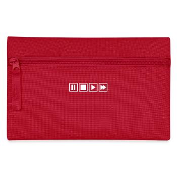 Retro Kassettenrekorder TV Nostalgie - Federtasche - Rot - Vorne