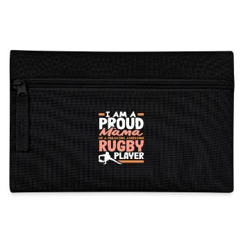 Proud mum of a fantastic rugby player - Pencil Case - black - Front