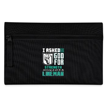 Lineman God Sent Me My Lineman - Pencil Case - black - Front