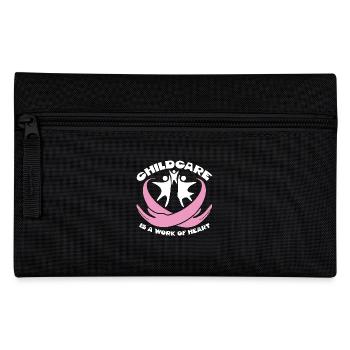 Childcare Provider Work Of Heart - Pencil Case - black - Front