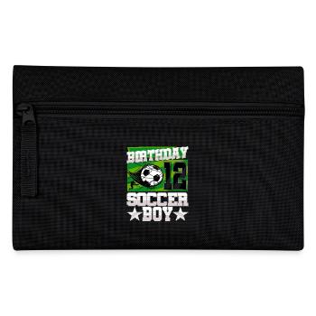 12ème anniversaire Garçon Soccer 12 ans Cadeaux - Trousse - noir - Devant