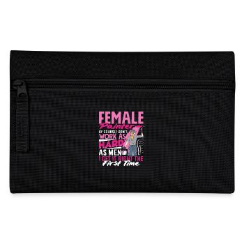 Female painter - Of course I'm doing it right - Pencil Case - black - Front