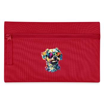Maltese Little Maltese Dog Love Sweet Maltese - Pencil Case - red - Front