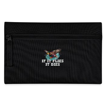 When it flies, it dies duck hunter stylish - Pencil Case - black - Front
