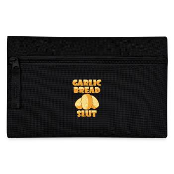 Garlic Bread Lover Humorous Saying - Pencil Case - black - Front