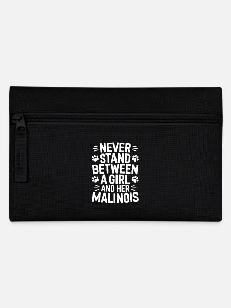 Belgischer Schäferhund Spruch Malinois Geschenk - Federtasche - Schwarz