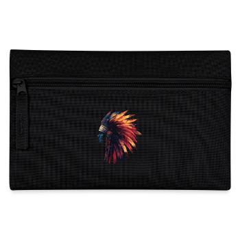 Majestic Indian Chief Portrait with - Pencil Case - black - Front