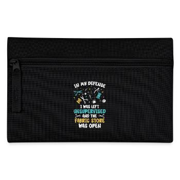 Funny Quilting Men Women Sewing Sew Quilter Sewer - Pencil Case - black - Front
