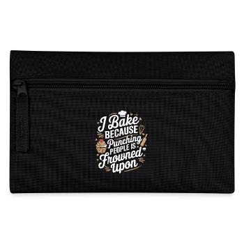 I Bake Because Punching People Is Frowned Upon - Federtasche - Schwarz - Vorne