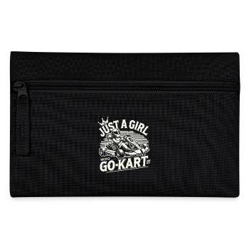 Une fille qui aime l’aventure en karting - Trousse - noir - Devant