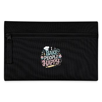 I Bake People Happy Funny Baking Lover Gifts Men - Federtasche - Schwarz - Vorne