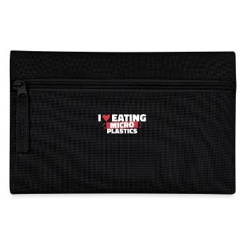 I love to eat microplastics - Pencil Case - black - Front