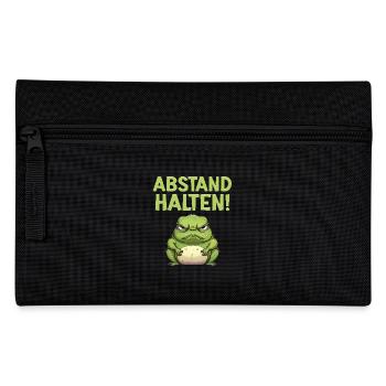 Froschkostüm ABSTAND HALTEN Lustiges Frosch - Federtasche - Schwarz - Vorne