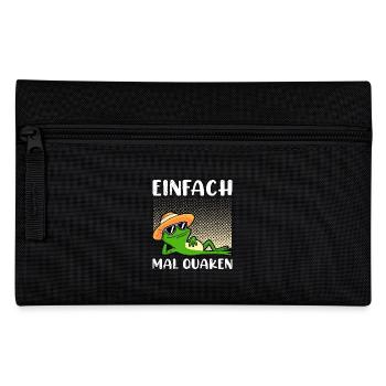Frosch Kostüm EINFACH MAL QUAKEN Lustiges Fasching - Federtasche - Schwarz - Vorne