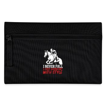 Springreiten Springpferd - Federtasche - Schwarz - Vorne