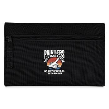 Painters give the brushes breaks - Pencil Case - black - Front
