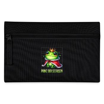 Froschkönig PRINZ DER SEEROSEN Faschings Kostüm - Federtasche - Schwarz - Vorne