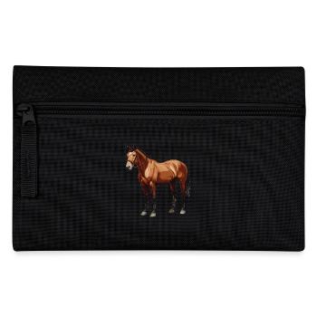 Pferde Pferd - Federtasche - Schwarz - Vorne