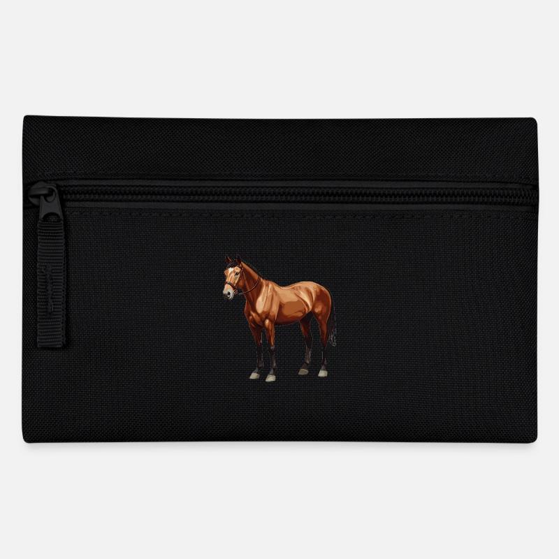 Pferde Pferd - Federtasche - Schwarz