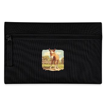 Pferde Pferd - Federtasche - Schwarz - Vorne