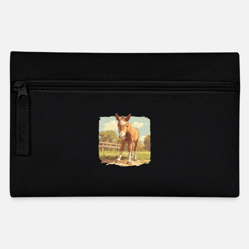Pferde Pferd - Federtasche - Schwarz