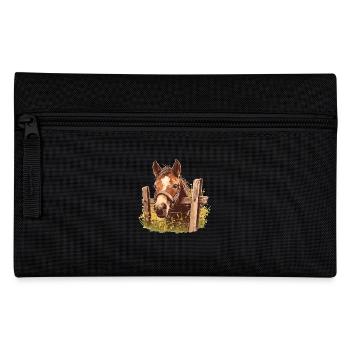Pferde Pferd - Federtasche - Schwarz - Vorne