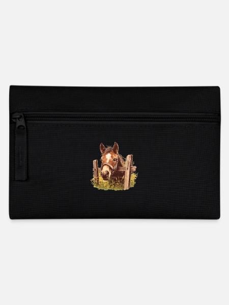 Pferde Pferd - Federtasche - Schwarz