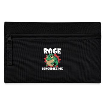 Rage Consumes Me Frosch Humor Cartoon - Federtasche - Schwarz - Vorne