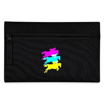 Dressur Dressurpferd Dressurreiter - Federtasche - Schwarz - Vorne