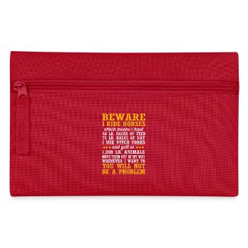 Dressage Dressage Horse Dressage Rider - Pencil Case - red - Front