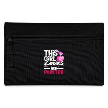 This woman loves her painter - Pencil Case - black - Front