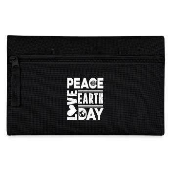 Earth Day Peace Love Earth Day - Pencil Case - black - Front
