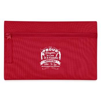 Proud Daughter In law Of Awesome Father In Law Tee - Pencil Case - red - Front