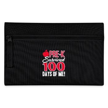 Pre k Teacher 100 Days Pre k Teacher - Pencil Case - black - Front