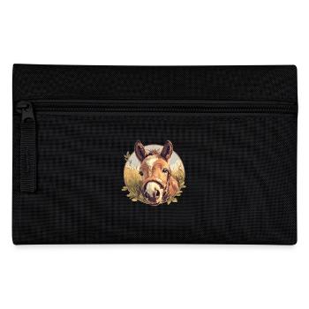 Pferde Pferd - Federtasche - Schwarz - Vorne