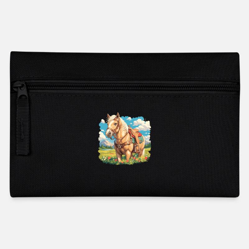 Pferde Pferd - Federtasche - Schwarz