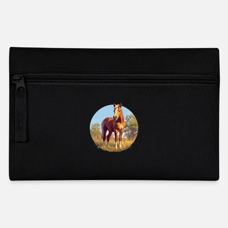 Pferde Pferd - Federtasche - Schwarz