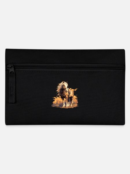 Pferde Pferd - Federtasche - Schwarz