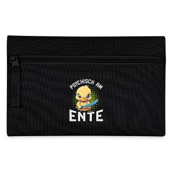Karneval Enten PSYCHISCH AM ENTE Lustiges - Federtasche - Schwarz - Vorne