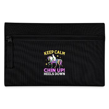 Dressur Dressurpferd Dressurreiter - Federtasche - Schwarz - Vorne
