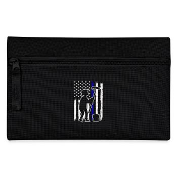 Painter Flag Silhouette Creative - Pencil Case - black - Front