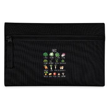 January Seasonal Fruit and Vegetable Collage - Pencil Case - black - Front
