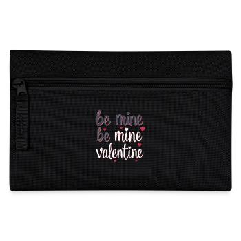 Be Mine Valentinstag Romantisches Outfit mit Herz - Federtasche - Schwarz - Vorne