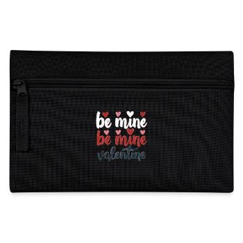 Be Mine Valentinstag Romantisches Outfit mit Herz - Federtasche - Schwarz - Vorne