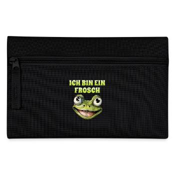 Froschkostüm ICH BIN EIN FROSCH Karneval - Federtasche - Schwarz - Vorne
