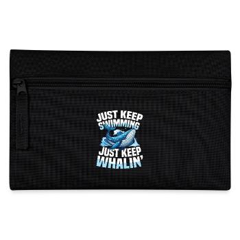 Just Keep Swimming Just Keep Whalin - Federtasche - Schwarz - Vorne