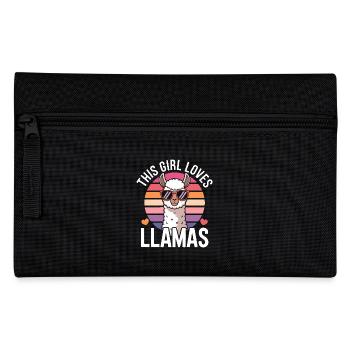 Lama Spruch Alpaka Mädchen Lustiges Lama Geschenk - Federtasche - Schwarz - Vorne