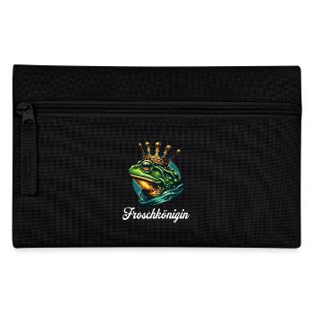 Froschkönigin Krone Partnerin Fasching Karneval - Federtasche - Schwarz - Vorne