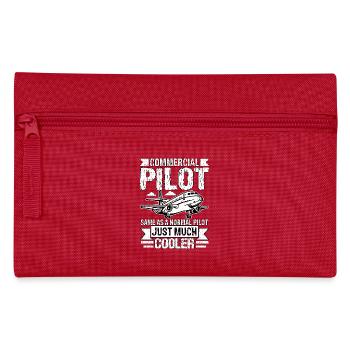 Berufspilot wie ein normaler Pilot nur viel - Federtasche - Rot - Vorne