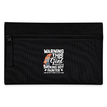 Attention This Girl Hot Painter - Pencil Case - black - Front